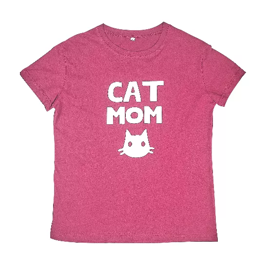 Camiseta de dama con diseño mom cat