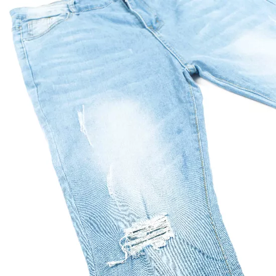 Jeans para damas de mezclilla desgastados