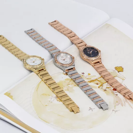 Reloj metálico casual para dama YESS SM-19614