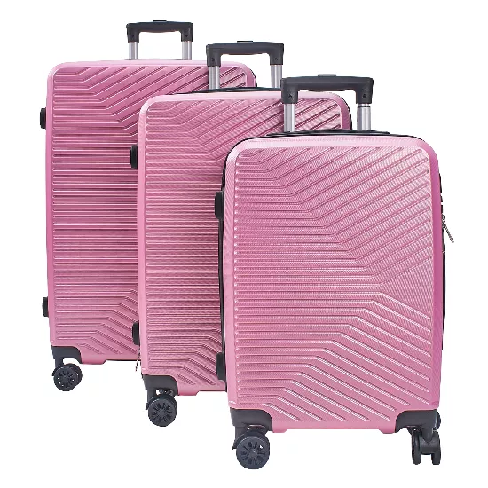 Set de 3 maletas de viaje con ruedas en colores perlados