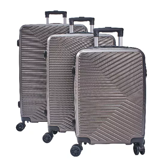 Set de 3 maletas de viaje con ruedas en colores perlados