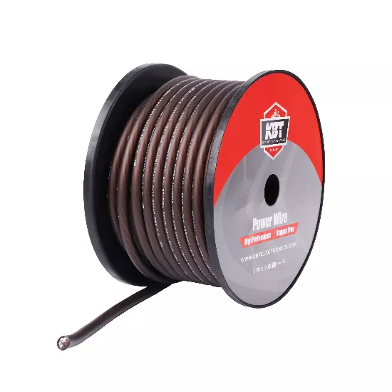 Rollo de cable calibre 4 de 100 pies color negro