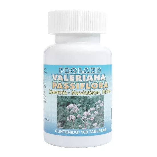 Medicina natural valeriana passiflora 100 cápsulas
