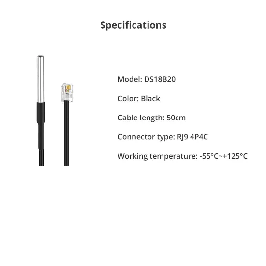 Sensor Temperatura Sumergible DS18B20 50cm (THR3) SONOFF