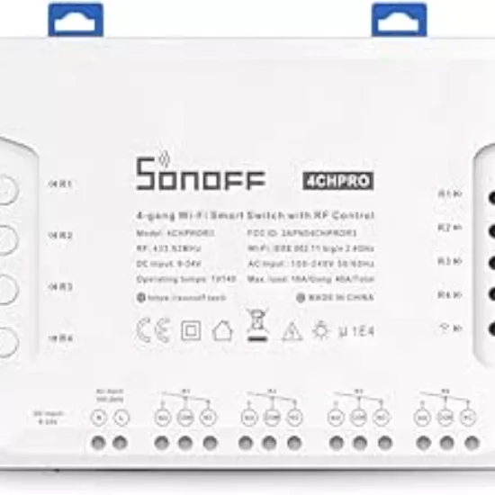 Interruptor de 4 Canales 4CHR3PRO Dry Contact Wi-Fi SONOFF