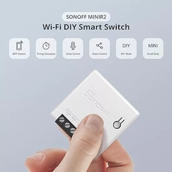 Interruptor Sencillo Oculto MiniR2 10A Smart Wi-Fi SONOFF