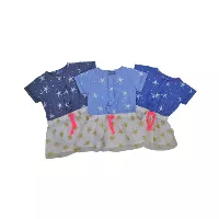 Vestido para Bebés con Diseño de Estrellas | 0-9 Meses | 100% Poliéster | Ropa Infantil para Bebé