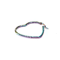 Aretes candonga tornasol con forma de corazón