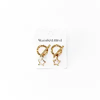 Aretes estilo topo con estrella