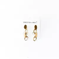 Aretes estilo topo con óvalos