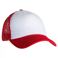 Gorra de malla lisa de frente blanco