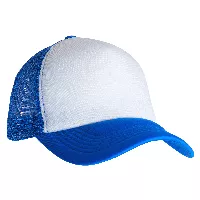 Gorra de malla lisa de frente blanco