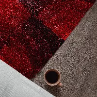 Alfombra Roja Con Diseño Moderno - AZURRA