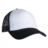 Gorra de malla lisa de frente blanco