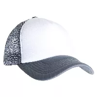 Gorra de malla lisa de frente blanco