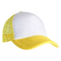 Gorra de malla lisa de frente blanco