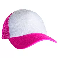 Gorra de malla lisa de frente blanco