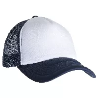 Gorra de malla lisa de frente blanco