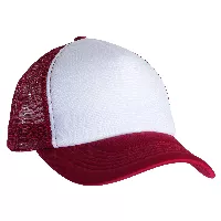 Gorra de malla lisa de frente blanco