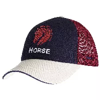 Gorra con malla estilo camionera con logo horse-POLEMIK