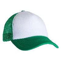 Gorra de malla lisa de frente blanco