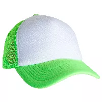 Gorra de malla lisa de frente blanco