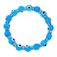 Pulsera de ojos turcos en color azul translúcido