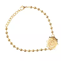 Pulsera dorada para damas con dije de estrella estampada