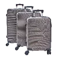 Set de 3 Maletas para Viaje con Ruedas Multidireccionales Dorado -   