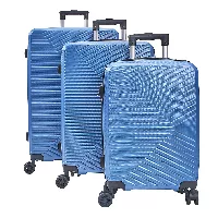 Set de 3 Maletas para Viaje con Ruedas Multidireccionales Dorado -   