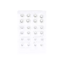 Aretes Topo de perla blanca