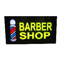 Letrero LED Luminoso Barber Shop 43.5x3 cm