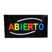 Letrero led luminoso abierto tamaño 43.5x23cm