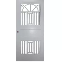 Puerta de Metal sin Vidrio 3'x7' SemiFrancesa #138 Abre Der (Completo) PANATEX