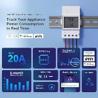 Interruptor Medidor Energía Pantalla POWR3 16A Wi-Fi SONOFF