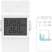 Interruptor Medidor Energía Pantalla POWR3 20A Wi-Fi SONOFF