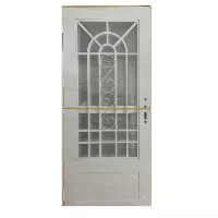 Puerta de Metal con Vidrio 3'x7' Semirancesa #168 Abre Izq (Completo) PANATEX