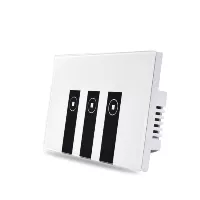 Interruptor táctil WiFi triple sin neutro blanco compatible con múltiples  dispositivos Smartfy