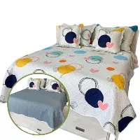 Set de cubrecama reversible de 5 piezas estampadas ULP-2320