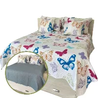 Set de cubrecama reversible de 5 piezas estampadas ULP-2318