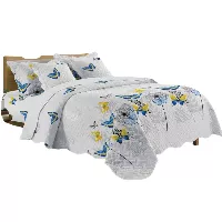 Set de cubrecama reversible de 5 piezas estampadas ULP-2327