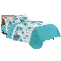 Set de cubrecama reversible de 5 piezas estampadas ULP-2321