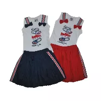 Conjunto de 2 Piezas para Niña | KidsLand™ | Colores Navy y Rojo | Tallas 2-8 Años