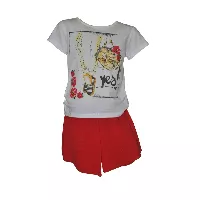 Conjunto Fashion de 2 Piezas para Niña | Fucsia, Rojo y Peach | Tallas 2-8 Años | KidsLand™