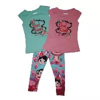 Conjunto 2 Piezas para Niña Paul Frank | Moda Infantil | Coral y Aqua | Tallas 2-8 Años