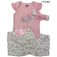 Conjunto 3 piezas para bebe niña