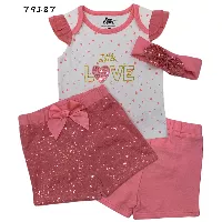 Conjunto 3 piezas para bebe niña