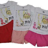 Conjunto Fashion de 2 Piezas para Niña | Fucsia, Rojo y Peach | Tallas 2-8 Años | KidsLand™