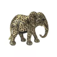 Figura decorativa elefante dorado