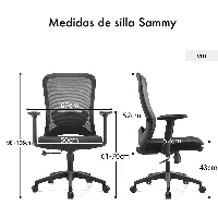 Silla de oficina Samy turquesa